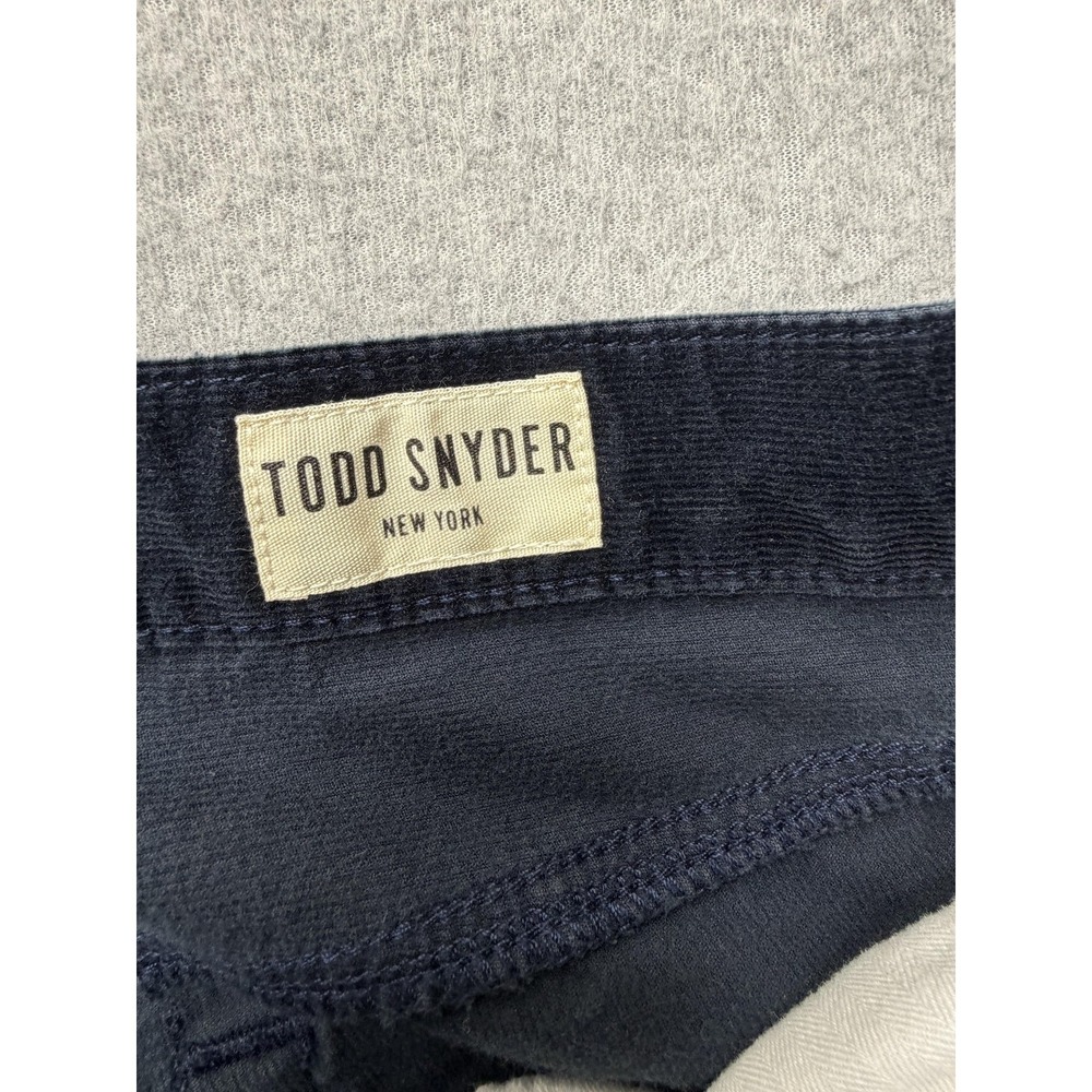 Todd Snyder Corduroy Pants Mens 32x33 Navy Stretch 5 Pocket Chino Casual - Picture 7 of 10
